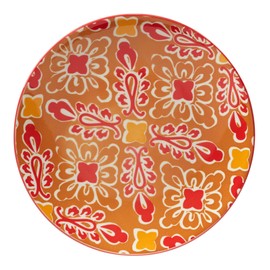 Damask Floral 8.5" Porcelain Salad & Dessert Plates, Set of 6 – Assorted Colorful Floral Designs – Great for Appetizers, Cakes, Fruit, Brunch, Tapas, Snacks, Parties, or Boho Table Décor