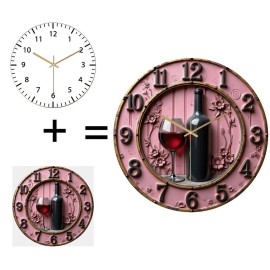 Easy Installation 12 Inch Large Glass Wall Clock with Included Hardware and Guidesheet size: 12 in, color: White