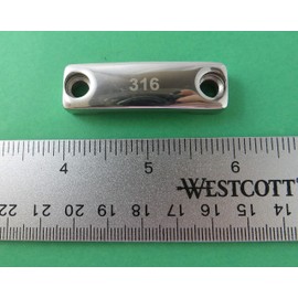 US Stainless 2 Pieces Stainless Steel 316 Webbing Bridge 1" (25mm) Marine Grade