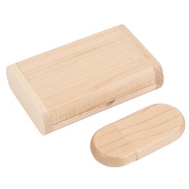 Wooden USB Stick Waterproof Anti Static Anti Magnetic USB Flash Disk Plug and Play Portable U Disk with Wood Box for PCs Cars 128GB