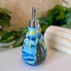FORLONG Ceramic Soap Dispenser, 3D Hand-Painted Starry Sky Lotion Dispenser,