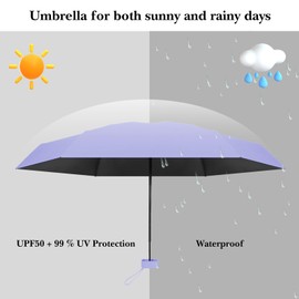 Wydexint Small Umbrella, Portable Folding Umbrella, Mini Travel Umbrella, Lightweight Travel Umbrella, Pocket Umbrella, UV-Foldable with Capsule Box, Travel Waterproof and Windproof for Men and Women,