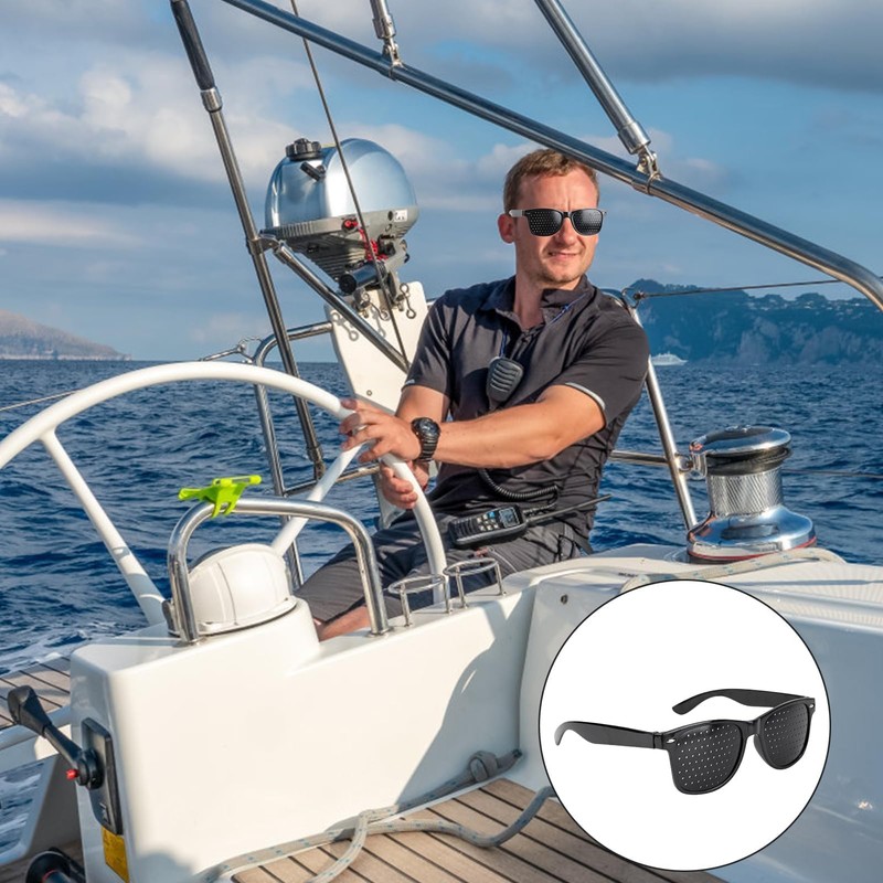 JINSIHU 4 Pairs Black Unisex Stenopeic Eyewear Eyewear for Vision