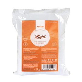 Xucker Light Erythritol 1 kg Refill Pack - Calorie Free Crystal Sugar Replacement as Vegan & Tooth-Friendly Sugar Alternative I Sugar-Free 0 kcal 100% Sweet I Erytrit Sugar Bag