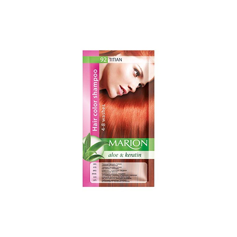 Marion Hair Color Shampoo Permanent in sachets 4 8 Washes – 92 – Tizian
