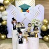9Pcs Gold and Black Graduation Decorations Honeycomb Centerpieces, Class of
