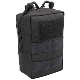 YAKASO Tactical Waist Bag Tactical Modular MOLLE Small Utility Pouch EDC Waist Bag Black