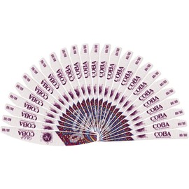 Mc Nails Limas de Uñas, Grano Variado 80/80, 100/100, 150/150, 180/180, Set de 25 Piezas (Morado, 25, unidad, Grano 80/80)