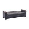 Ottomanson Convertible Furniture with Storage Legacy X Collection, Sofabed, Black-PU