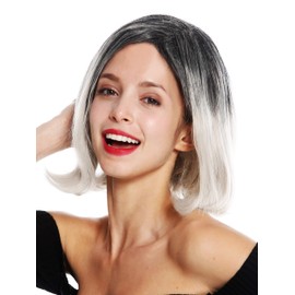 WIG ME UP GFW3131 Women's Wig Straight Short Parting Ombre Black Grey