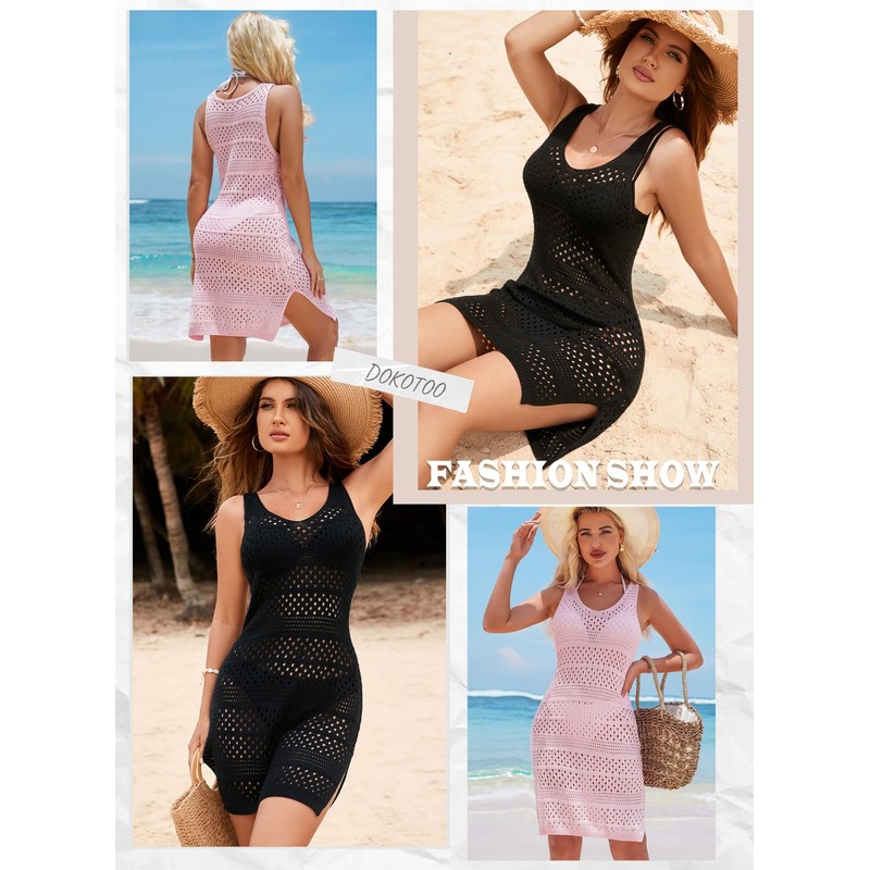 Dokotoo - Traje de baño para mujer, de punto hueco,