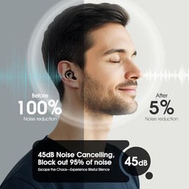 Tapones De Oído Para Dormir Con Cancelación De Ruido, Tapones Suaves De Silicona Para Concierto, Reutilizables Con 8 Puntas, Negro