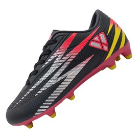 Vizari Bodega Firm Ground Youth Soccer Cleats for Boys/Girls - Black/Pink, Size 10 | Premium Material Soccer Shoes for Comfort and Enhanced Performance | Multicolour Kids Football Cleats