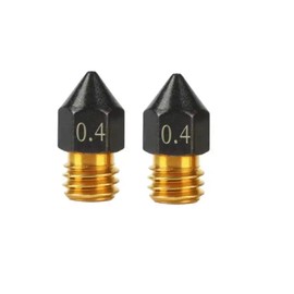 SIUTEC® Premium MK8 PTFE Brass Teflon/Brass Teflon Nozzle/Nozzle, 0.4 mm, Pack of 2, Compatible with Ender, CR6, CR10S, X5SA, A8, 1.75 mm