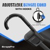 36 Inch Adjustable Bungee Cords with Hooks, 6 Pcs Black