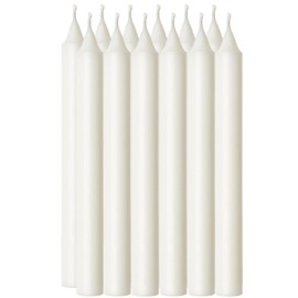 LIFEMINT - Set De 12 Velas Blancas Largas Tipo Lápiz 19cm | Velas Decorativas Delgadas y Elegantes para Portavelas, Candelabros | Ideal para Bodas, Centro de Mesa, Oraciones, Meditación y Eventos.