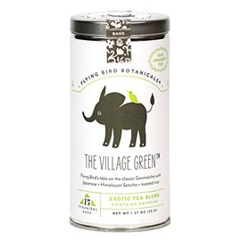 Flying Bird Botanicals - Village Green Organic Genmaicha Tea (15-Bag Tin (2-Pack))