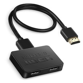 avedio links avedio links HDMI Splitter 1 in 2 Out [with 4 Feet HDMI Cable] Mirror Only, Not for Extend Mode, 4K 1x2 HDMI Splitter 1 to 2 for 3D 1080P@60Hz, Copy 1 Source to 2 HDMI Displays at The Same Time
