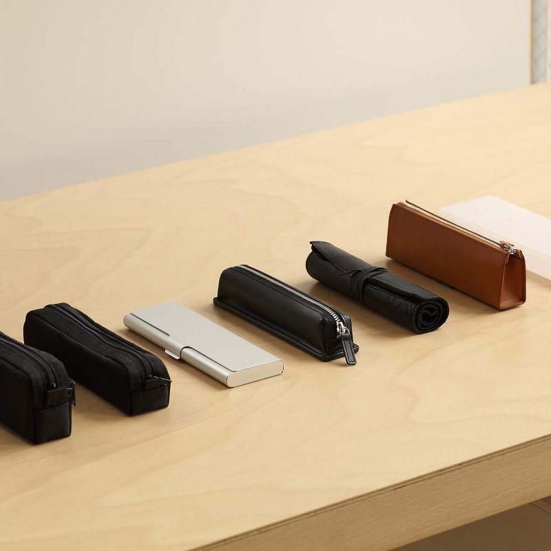 Muji Aluminum Pencil Case, Flat Type, Approx. 2.4 x 6.9