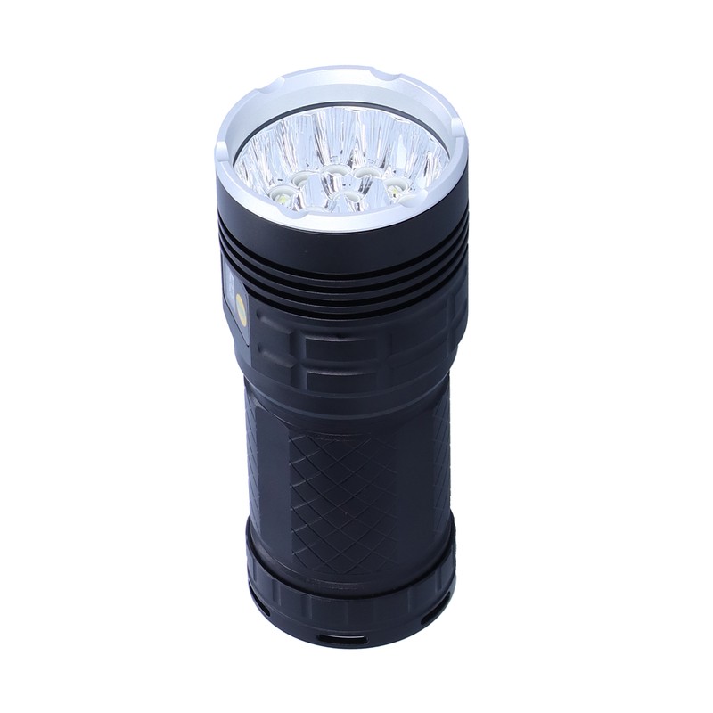 LED Flashlight XMT6 LED 15000lm USB Rechargeable IP65 Waterproof Outdoor