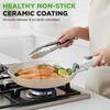 NutriChef 18-Piece Ceramic Cookware Set with Detachable Handles, Non Stick