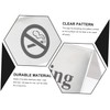 CIYODO Double-sided No Smoking Table Tent Sign Stainless Steel Indicator