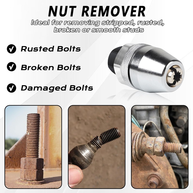 EFUTURETIME Bolt Extractor, 3/8 Inch Stud Bolt Extractor for 1/4