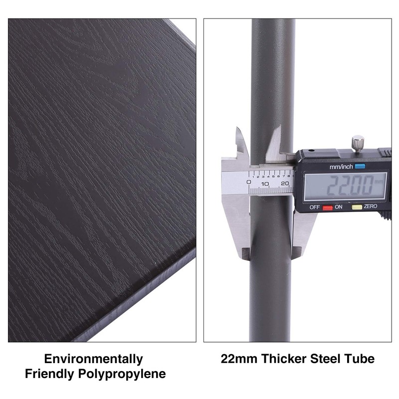 REDCAMP 34" Square Folding Card Table with Resin Top, Portable