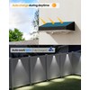 Bridika Solar Fence Lights Outdoor Waterproof, 6 Pack Solar Powered