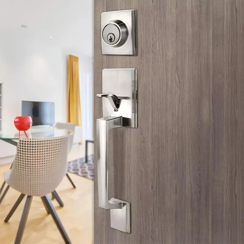 Cerradura Manija Banna TD-0925 Puerta Principal Aleación Zinc Reversible Ajustable