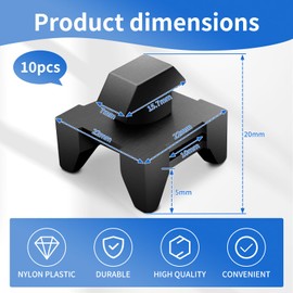 Cable Holder Groove Clamps for Aluminium Profile 40 x 40 - Aluminium Profile Cable Holder for European Standard Profile, Aluminium Profile Accessories, Sturdy Wire Clips Holder for 3D Printers