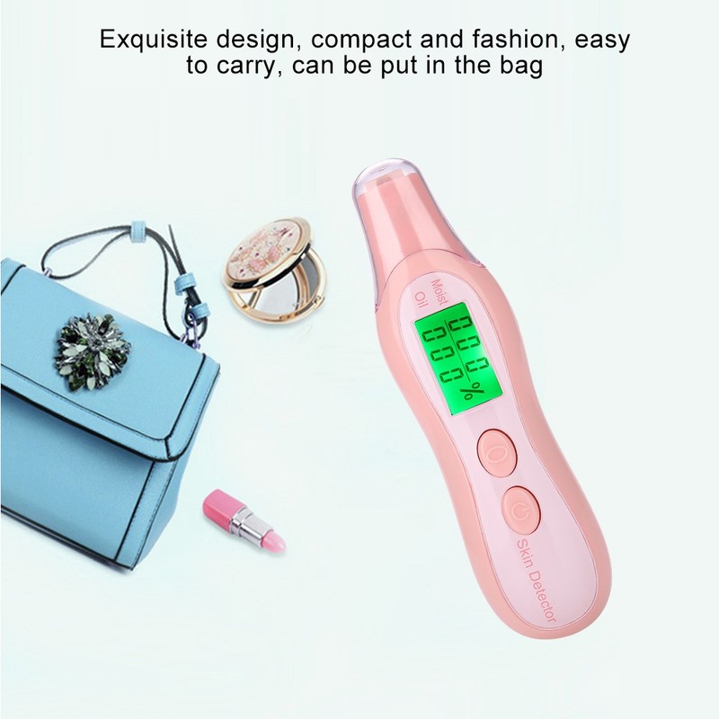 Digital LCD Display Precision Skin Sensor Tester Facial Moisture Water