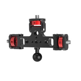 CS PRIORITY Universal-Kamera-Erweiterungsplatte aus Aluminiumlegierung, 1/4-Zoll-Schraube, Dreifach-Halterung, für Stative, Selfie-Sticks (17 mm Kugelkopf)