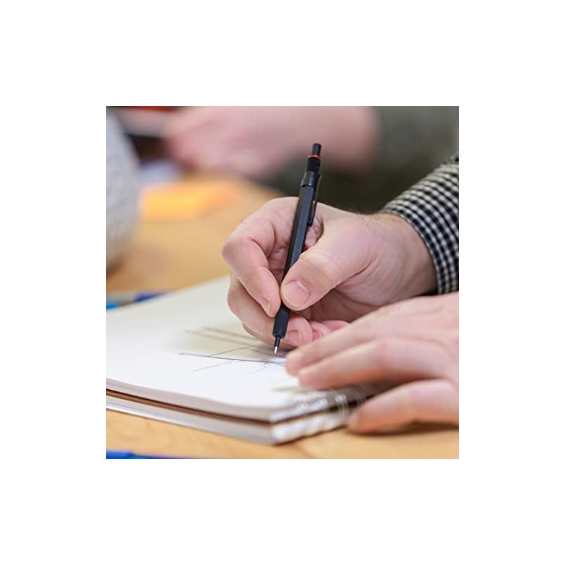 Rotring 600 – Portaminas, 0.7 mm, barril de plata, 7