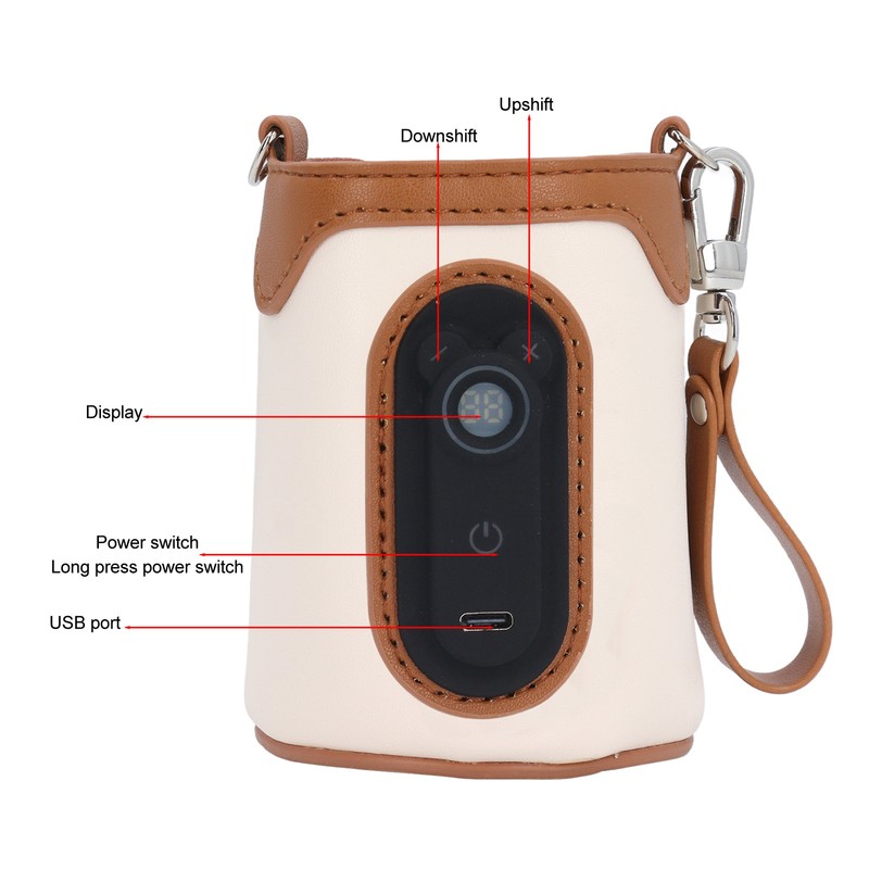 Baby Bottle Warmer USB Powered 26 Gears Temperature Adjustable Portable