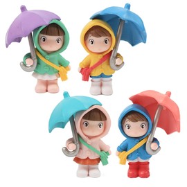 Opexicos 4Pcs/Set Mini Parachute Ornament Mini Decor Statue for Fish Tank Garden Home Decor