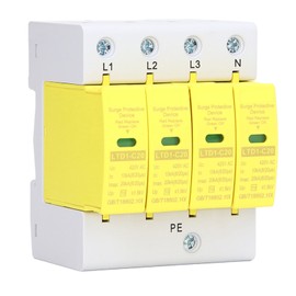 420V AC 4P Surge Protective Device Overvoltage Arrester Protector for Household 36MM Rail Mounting