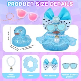 Patos de goma para pato, regalos de pato azul para amantes de los automóviles