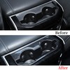 SQQP Center Console Rear Cup Holder Trim Cover, ABS Interior