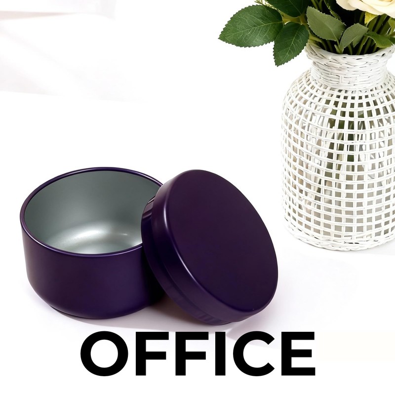 12Pack 2oz Candle Tins with Lids, Purple