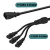 IEC 320 C14 to 3 X C13 Power Cable Universal