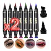 Cuidado Facial Delineador Sello Waterproof Indeleble 2pzs F