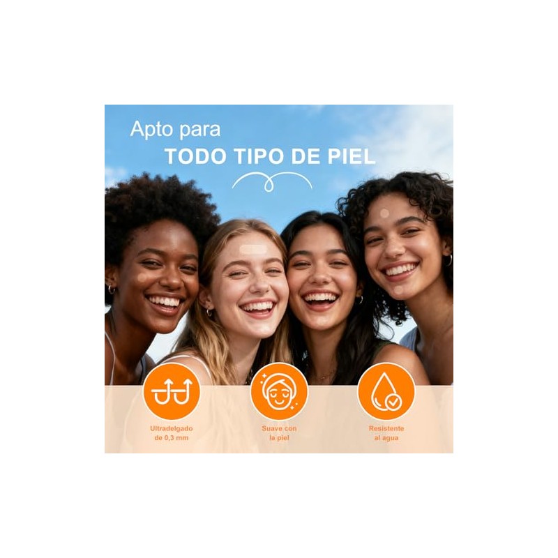 NEARPOW 380 Parches Acné, Pimple Patch Multitamaño Formas Variadas Cara