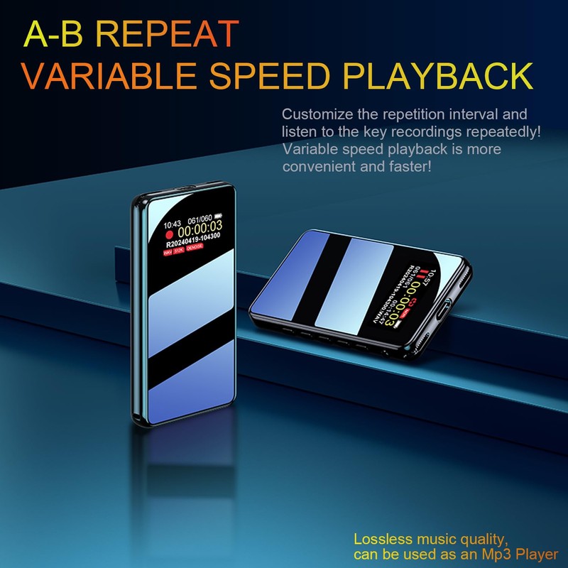 128GB Voice Activated Recorder with AI-Intelligent Triple Noise Reduction 9088
