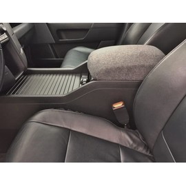 Auto Console Covers- Fits The Honda Pilot 2009-2015 Center Console Armrest Lid Cover Protective Fleece Fabric - Dark Gray