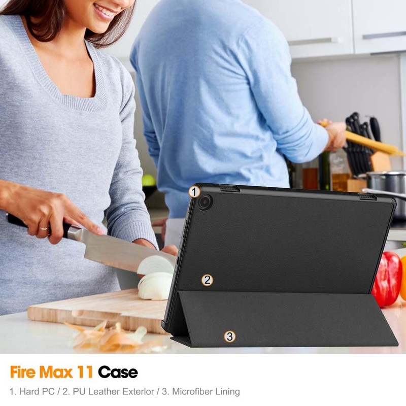 Kepuch Custer Case for Fire Max 11, Smart PU Leather