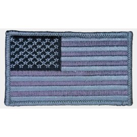 USA AMERICAN REVERSE RIGHT FLAG ACU DARK TACTICAL ARMY IRON ON PATCH 1.9 x 3.25"