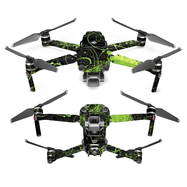 MightySkins Skin Compatible with DJI Mavic 2 Pro or Zoom - Green Distortion | Protective, Durable, and Unique Vinyl Decal wrap Cover | Easy to Apply, Remove, and Change Styles | Made in The USA