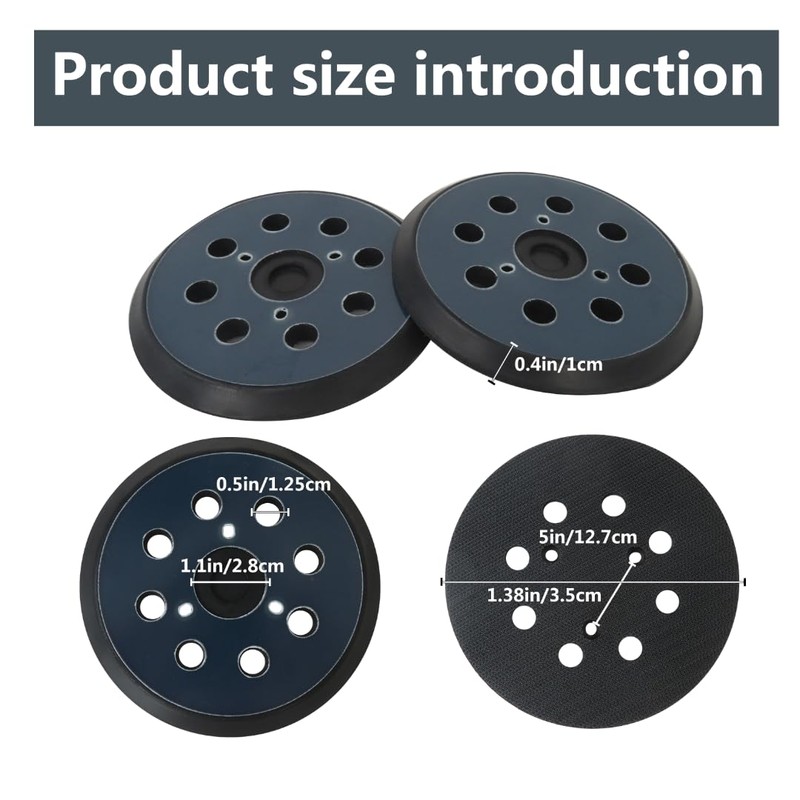 ATIODYUUK 2 Pack 5 inch 8 Hole Sander Replacement Pad