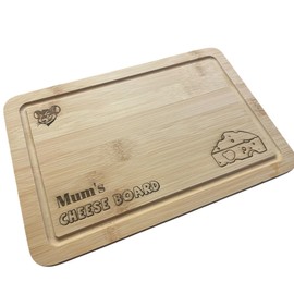 Ashton and Finch Cheese Board – Laser Engraved with Cheese and Mouse Design – Mum's Cheese Board – Gift for Mother's Day, Birthdays, and Special Occasions – 22L x 15W x 0.8H cm
